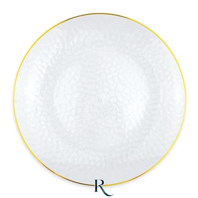 PIATTI TEXTURE CRYSTAL GOLD RIUTILIZZABILI 25CM 6PZ