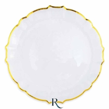 PIATTI ARABESQUE CRYSTAL GOLD RIUTILIZZABILI 25CM 6PZ