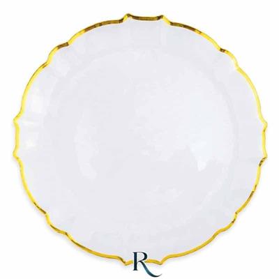 PIATTI ARABESQUE CRYSTAL GOLD RIUTILIZZABILI 25CM 6PZ
