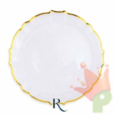 PIATTI ARABESQUE CRYSTAL GOLD RIUTILIZZABILI 18CM 6PZ