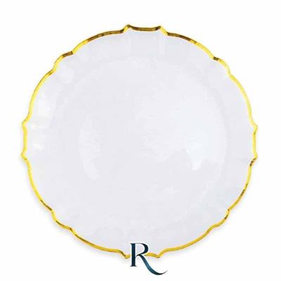 PIATTI ARABESQUE CRYSTAL GOLD RIUTILIZZABILI 18CM 6PZ