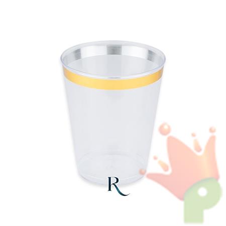 BICCHIERI TUMBLER CRYSTAL GOLD RIUTILIZZABILI 300CC 6PZ