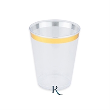BICCHIERI TUMBLER CRYSTAL GOLD RIUTILIZZABILI 300CC 6PZ