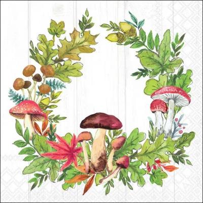TOVAGLIOLI GHIRLANDA CON FUNGHI 33X33CM 20PZ