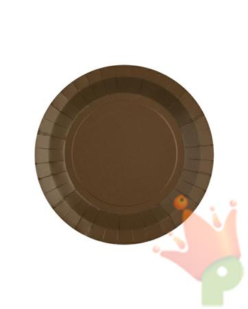 PIATTI DESSERT IN CARTA MARRONE 17,5 CM 10 PZ