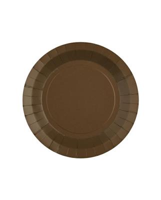 PIATTI DESSERT IN CARTA MARRONE 17,5 CM 10 PZ