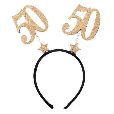 CERCHIETTO GLITTERATO ORO 50 ANNI