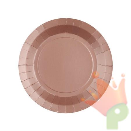 PIATTI DESSERT IN CARTA ROSA GOLD 17,5 CM 10 PZ