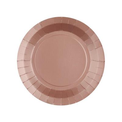 PIATTI DESSERT IN CARTA ROSA GOLD 17,5 CM 10 PZ