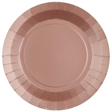 PIATTI IN CARTA ROSA GOLD  22,5 CM 10 PZ