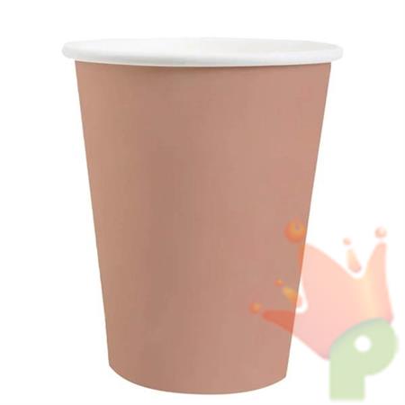 BICCHIERI IN CARTA ROSA GOLD  25 CL 10 PZ