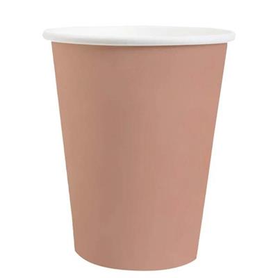 BICCHIERI IN CARTA ROSA GOLD  25 CL 10 PZ
