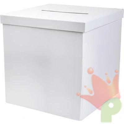 SCATOLA PORTABUSTE MATRIMONIO BIANCO 20X20X20CM