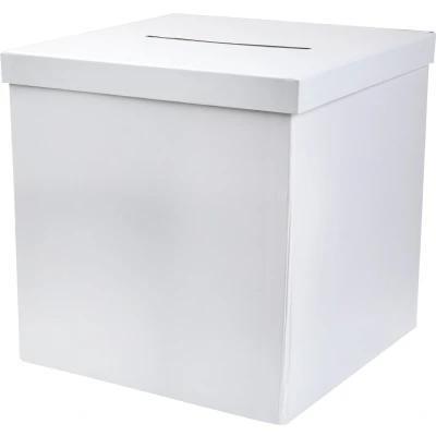 SCATOLA PORTABUSTE MATRIMONIO BIANCO 20X20X20CM