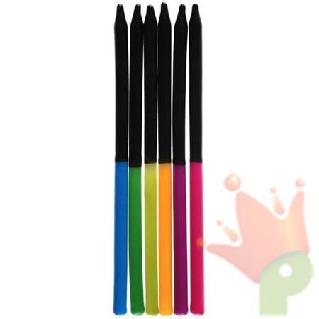 CANDELINE NERO/MULTICOLOR 12,5CM 12PZ