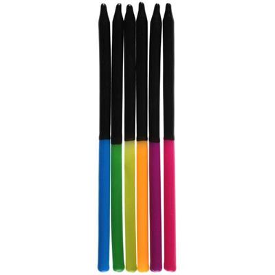 CANDELINE NERO/MULTICOLOR 12,5CM 12PZ