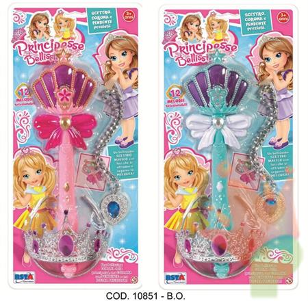 SCETTRO MAGICO PRINCIPESSE CORONA E COLLANA