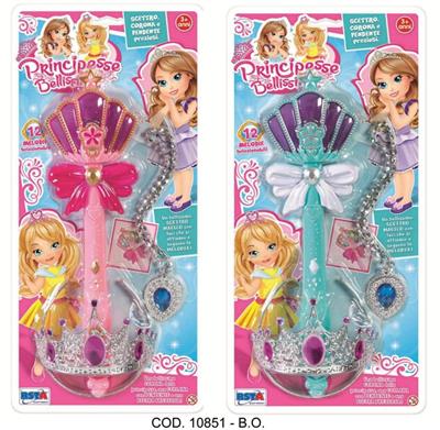 SCETTRO MAGICO PRINCIPESSE CORONA E COLLANA
