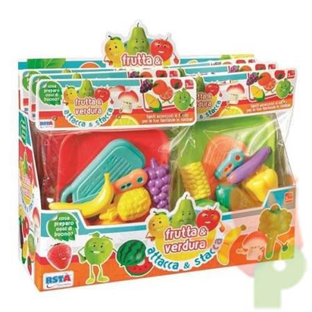 SET CUCINA FRUTTA E VERDURA ATTACCA STACCA