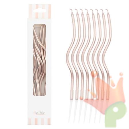 CANDELINE CURLY ROSE GOLD 12,5CM