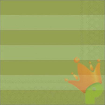 TOVAGLIOLI A RIGHE VERDE 33X33CM 20PZ