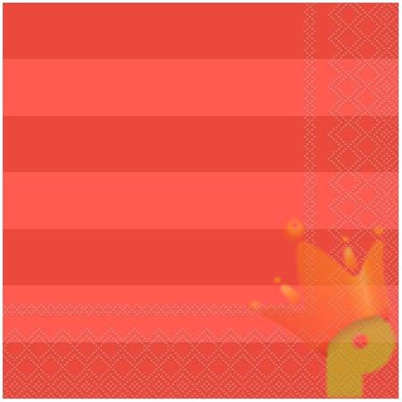 TOVAGLIOLI A RIGHE ARANCIO 33X33CM 20PZ