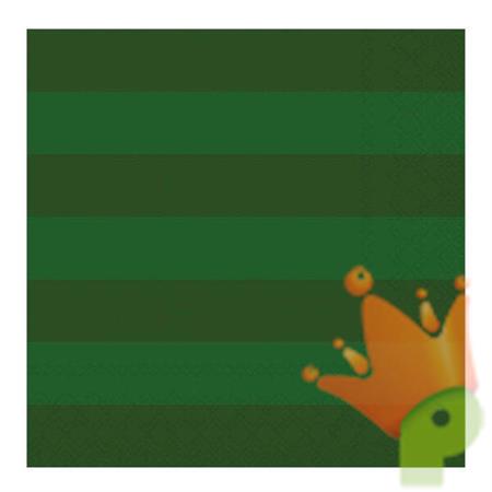 TOVAGLIOLI A RIGHE VERDE SCURO 33X33CM 20PZ