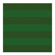 TOVAGLIOLI A RIGHE VERDE SCURO 33X33CM 20PZ