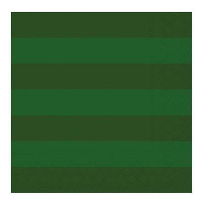 TOVAGLIOLI A RIGHE VERDE SCURO 33X33CM 20PZ