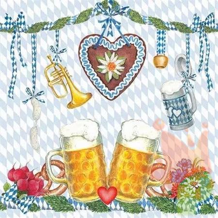 TOVAGLIOLI FESTA DELLA BIRRA 33X33CM 20PZ