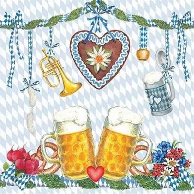 TOVAGLIOLI FESTA DELLA BIRRA 33X33CM 20PZ