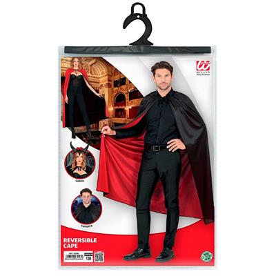 MANTELLO REVERSIBILE NERO/ROSSO 130CM