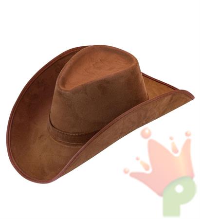 CAPPELLO COWBOY MARRONE SCAMOSCIATO
