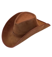 CAPPELLO COWBOY MARRONE SCAMOSCIATO