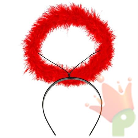 AUREOLA CON PIUME ROSSA