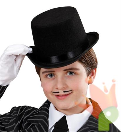 CILINDRO PER BAMBINI IN FELTRO NERO 11CM