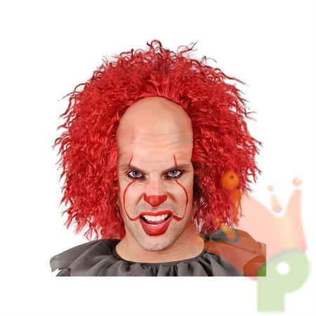 CALOTTA CON CAPELLI ROSSI CREEPY CLOWN