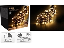 LUCI DI NATALE SUPER CLUSTER 4800 LED BIANCO CALDO