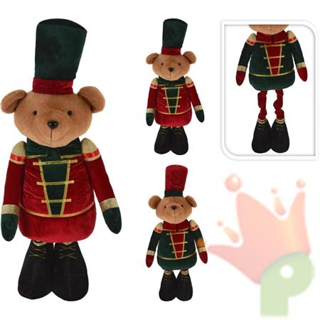 ORSO NATALIZIO CON GAMBE ESTENDIBILI 66CM/91CM