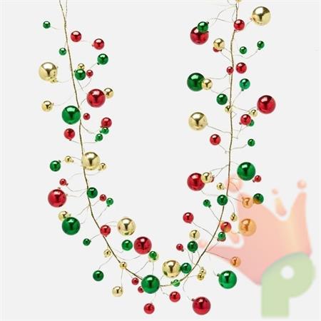 GHIRLANDA DI PALLINE MULTICOLOR 180CM