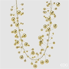 GHIRLANDA DI PALLINE ORO 180CM