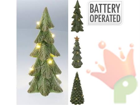 ALBERO DI NATALE VERDE LUMINOSO LED BIANCO CALDO 21 CM ASSORTITO