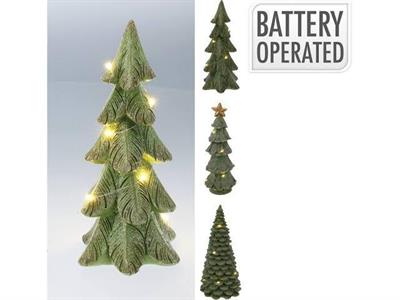 ALBERO DI NATALE VERDE LUMINOSO LED BIANCO CALDO 21 CM ASSORTITO