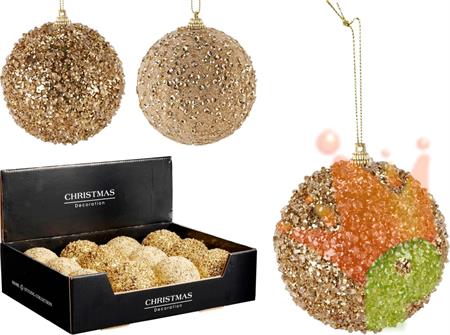SFERA NATALE 80MM ORO 2ASS