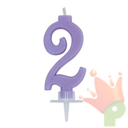 CANDELINA NUMERO 2 CERA ITALIC GLICINE 7CM