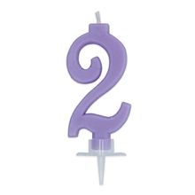 CANDELINA NUMERO 2 CERA ITALIC GLICINE 7CM