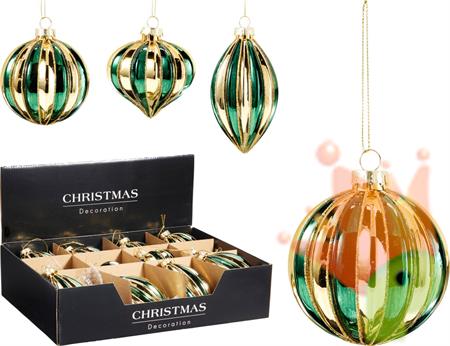 PENDENTE PER ALBERO DI NATALE VETRO 3ASS
