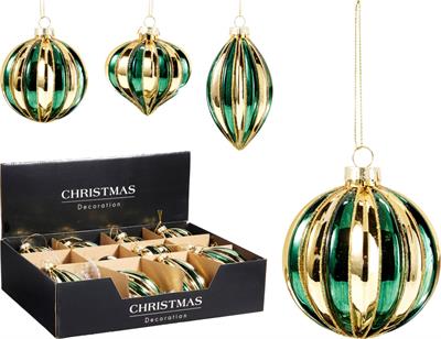 PENDENTE PER ALBERO DI NATALE VETRO 3ASS