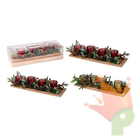 PORTACANDELA SET 5PZ 2ASS