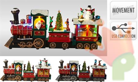 TRENO NATALE LED 18CM 2ASS
